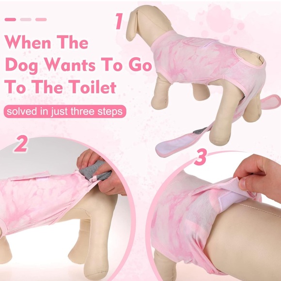 Recovery Suit for Dogs After Surgery,Soft Breathable Dog Bodysuit M - Picture 3 of 8